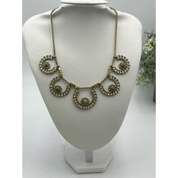 LUCKY BRAND Necklace
Chunky Semi Precious Jasper Crystal Accents Gold Tone - Picture 3 of 7